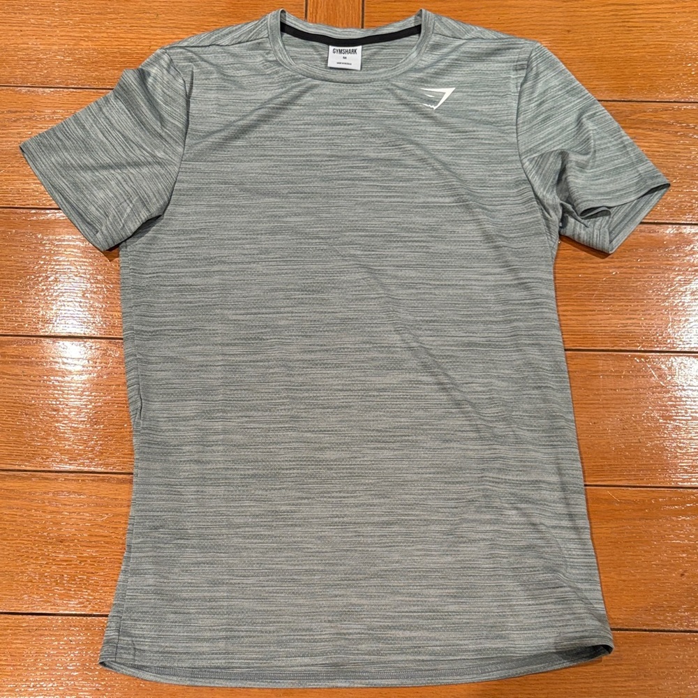 Gymshark Men's Striped Gray Tee